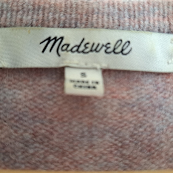 Madewell Kent Open Front Heathered Pink Duster/Cardigan   Size S - Picture 6 of 6